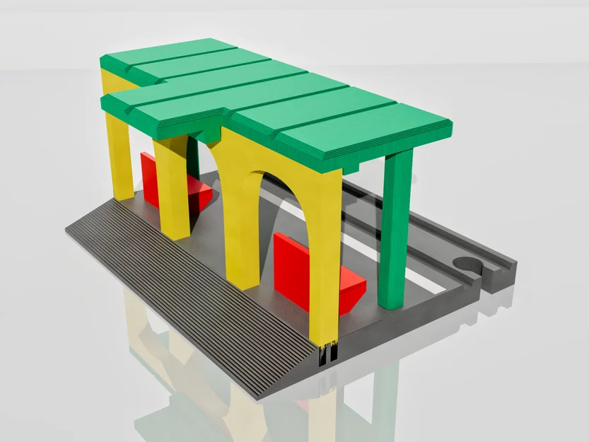 Mô hình nhà ga xe lửa tương thích đường ray Brio và Ikea (In 3D) - Image 2