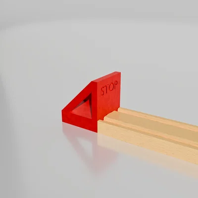 Chặn cuối đường ray tàu hỏa 3D (tương thích Brio & Ikea)