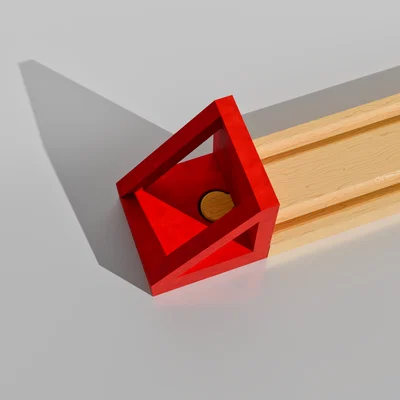 Chặn cuối đường ray tàu hỏa 3D (tương thích Brio & Ikea)