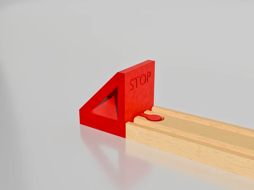 Chặn tàu hỏa 3D (Male End Stop) cho đường ray gỗ Brio và Ikea - Image 1