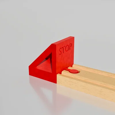 Chặn tàu hỏa 3D (Male End Stop) cho đường ray gỗ Brio và Ikea