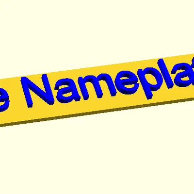 Bảng tên tùy chỉnh bằng OpenScad (Customizable Nameplate)