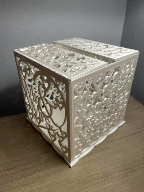 Hộp Đựng Thiệp Cưới Có Trang Trí Hình Trái Tim - Image 3