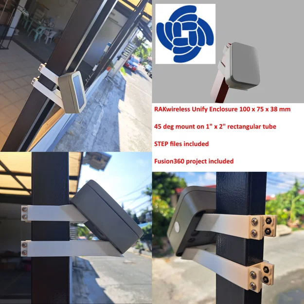 Ngàm gắn 45 độ cho thanh ray 2x1 inch của RAK Unify Enclosure - Image 1