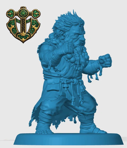 Mô hình 3D Deep Gnome Monk cho game nhập vai D&D - Image 2