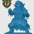 Mô hình 3D Deep Gnome Monk cho game nhập vai D&D - Thumbnail 3