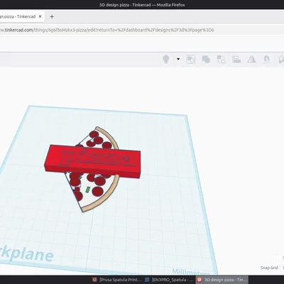 Mô hình trang trí miếng Pizza 3D độc đáo cho bàn làm việc