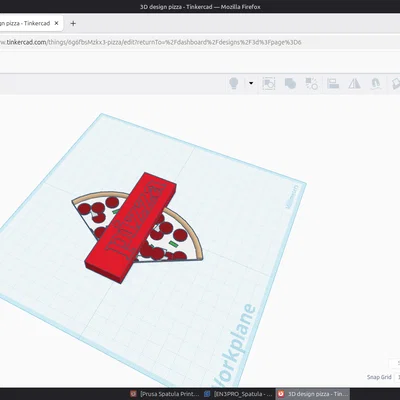 Mô hình trang trí miếng Pizza 3D độc đáo cho bàn làm việc
