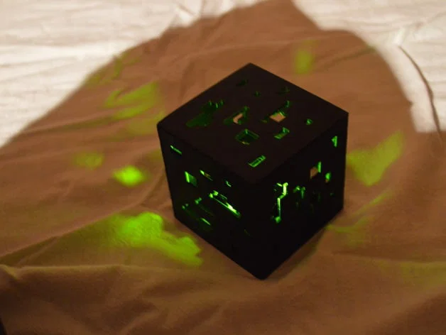 Mẫu đèn ngủ hình khối Diamond Ore phong cách Minecraft (File 3D) - Image 6