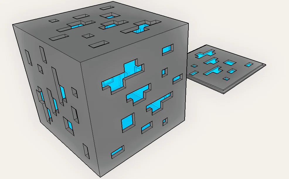 Mẫu đèn ngủ hình khối Diamond Ore phong cách Minecraft (File 3D) - Image 14