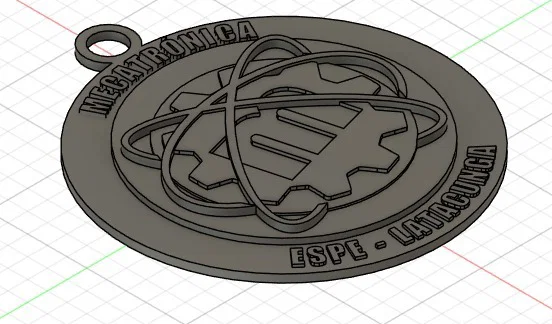 Móc khóa logo ngành Cơ điện tử ESPE Latacunga - Tự in 3D - Image 2