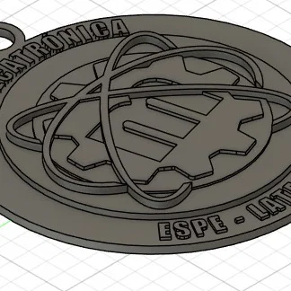 Móc khóa logo ngành Cơ điện tử ESPE Latacunga - Tự in 3D