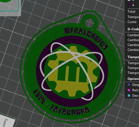 Móc khóa logo ngành Cơ điện tử ESPE Latacunga - Tự in 3D - Image 3