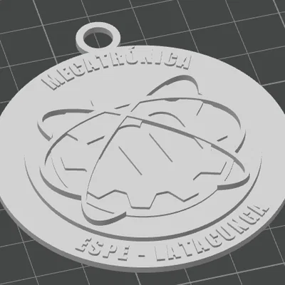 Móc khóa logo ngành Cơ điện tử ESPE Latacunga - Tự in 3D