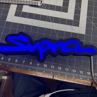 Bảng hiệu LED logo Toyota Supra