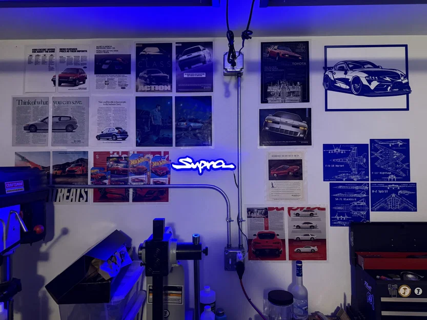 Bảng hiệu LED logo Toyota Supra - Image 2