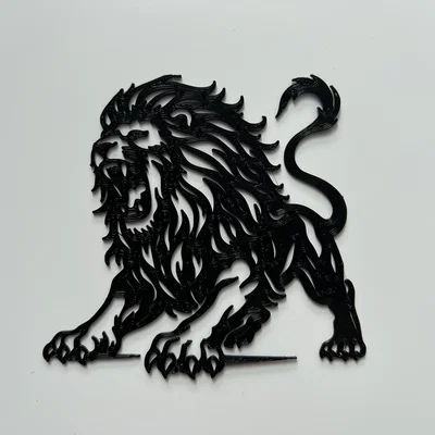 Mẫu in 3D tranh treo tường sư tử dũng mãnh Lion Wall Art #15