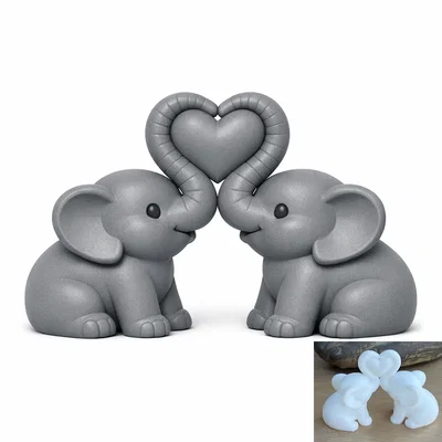 Cặp Voi Đáng Yêu (Cute Loving Elephants)