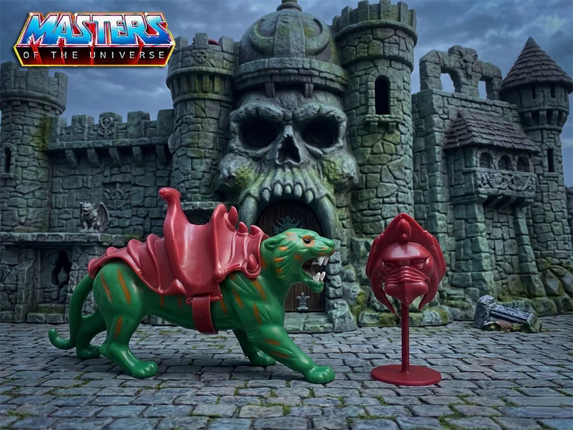 Giá trưng bày mặt nạ Battle Cat / Panthor (Masters of the Universe) - Image 1