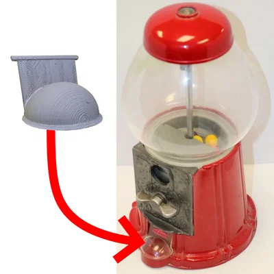 Bộ phận cửa xả (Chute Door) cho máy bán kẹo Gumball Machine 3D