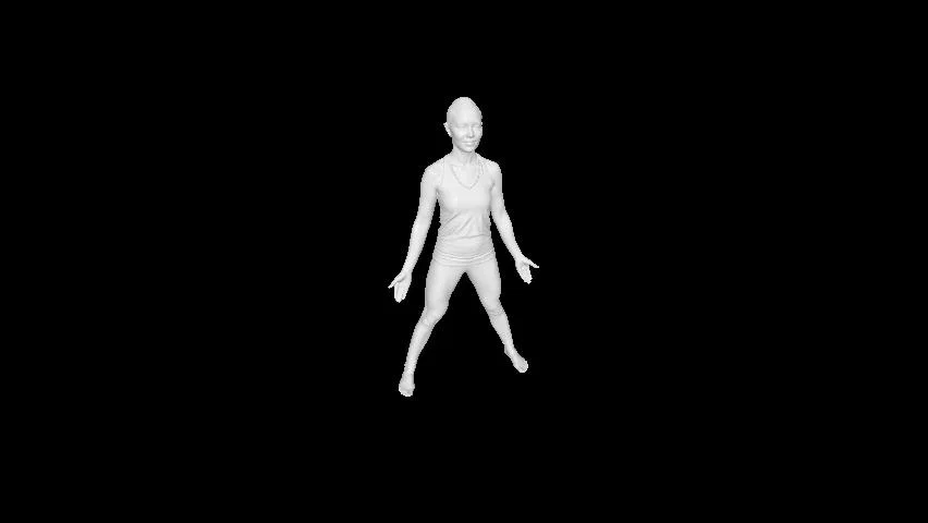 Mô hình 3D nhân vật phụ nữ tóc ngắn (Short Haired Women) - Image 1