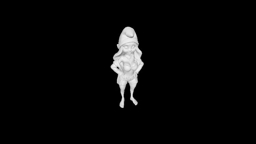 Mô hình 3D nhân vật Smurf nữ cách điệu độc đáo - File STL - Image 1