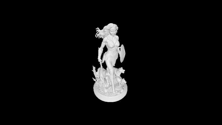 Mô hình 3D Wonder Woman - Tượng nữ chiến binh Amazon cực chi tiết - Image 1