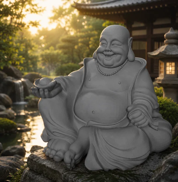 Tượng Phật Di Lặc (Budai) 3D: Biểu tượng phong thủy may mắn cho mọi nhà - Image 1
