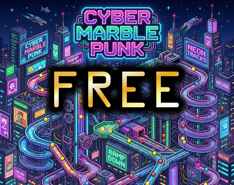 CMP Cyber Marble Punk - Trò chơi đua bi phong cách Cyberpunk - Image 1