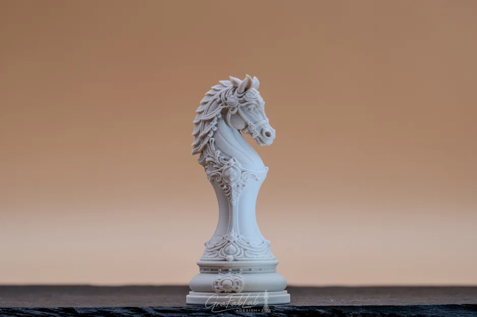 Quân Mã (Knight) thuộc bộ cờ The Aureate Ivory Empire - Image 3