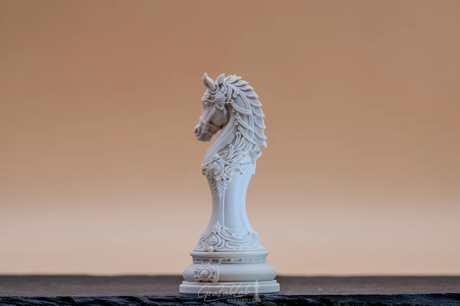 Quân Mã (Knight) thuộc bộ cờ The Aureate Ivory Empire - Image 4