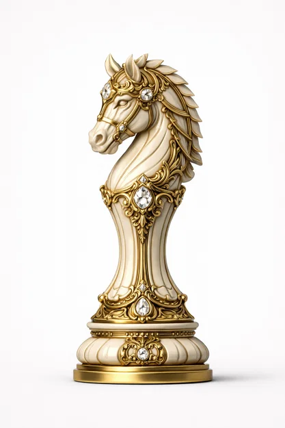 Quân Mã (Knight) thuộc bộ cờ The Aureate Ivory Empire - Image 6