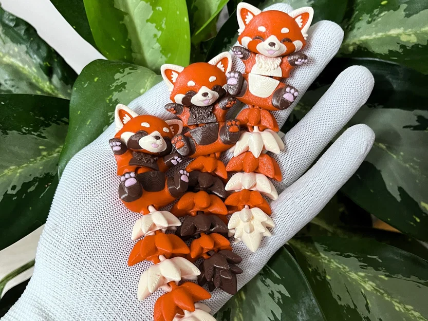 Gấu Trúc Đỏ Flexi Baby Siêu Dễ Thương - Đồ Chơi Khớp Nối, Móc Khóa và Nam Châm - Image 14