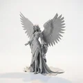 Mô hình 3D Thiên thần mặc váy có cánh - File in 3D chất lượng cao - Thumbnail 1