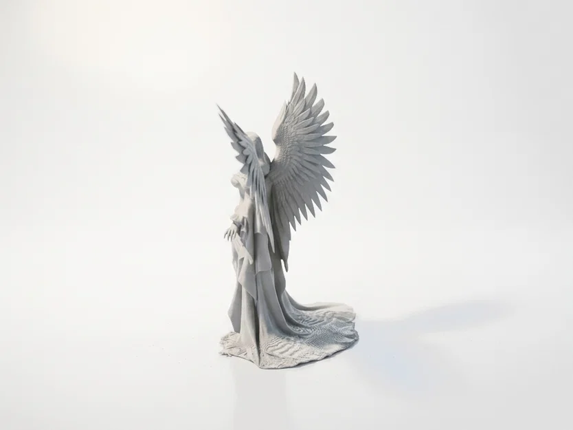 Mô hình 3D Thiên thần mặc váy có cánh - File in 3D chất lượng cao - Image 4