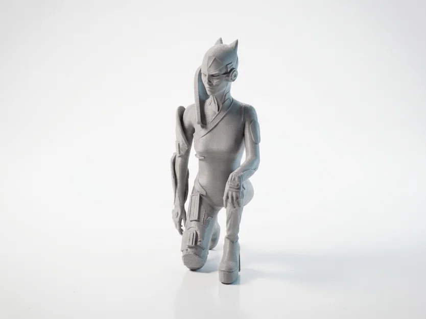 Mô hình 3D nhân vật nữ AI Girl - Tượng trang trí phong cách tương lai - Image 1