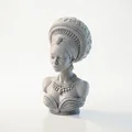 Tượng Bán Thân Người Phụ Nữ Châu Phi - Mô Hình In 3D Đẹp Mắt - Thumbnail 1