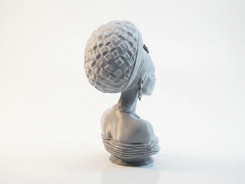 Tượng Bán Thân Người Phụ Nữ Châu Phi - Mô Hình In 3D Đẹp Mắt - Image 3