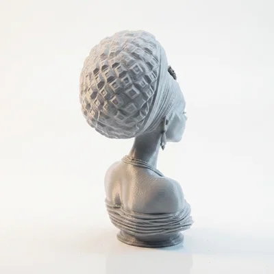 Tượng Bán Thân Người Phụ Nữ Châu Phi - Mô Hình In 3D Đẹp Mắt