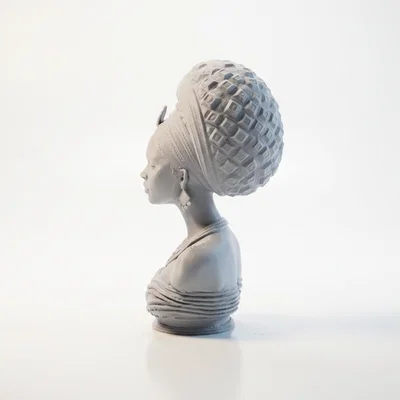 Tượng Bán Thân Người Phụ Nữ Châu Phi - Mô Hình In 3D Đẹp Mắt
