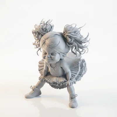 Mô hình 3D nhân vật nữ Cheerleader cá tính (Angry Cheerleader)