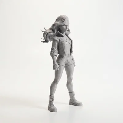 Mô hình Nữ nhân vật đầy cá tính (Angry Girl) - File in 3D