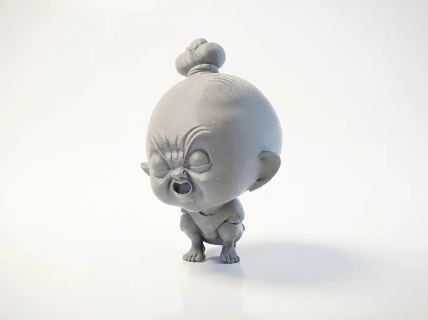 Mô hình 3D Cô bé giận dữ - Angry Face Little Girl Figurine - Image 1