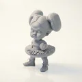 Mô hình 3D STL nữ cầu thủ bóng đá đầy cá tính - Thumbnail 1