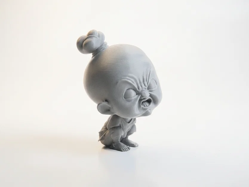 Mô hình 3D Cô bé giận dữ - Angry Face Little Girl Figurine - Image 2