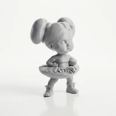 Mô hình 3D STL nữ cầu thủ bóng đá đầy cá tính