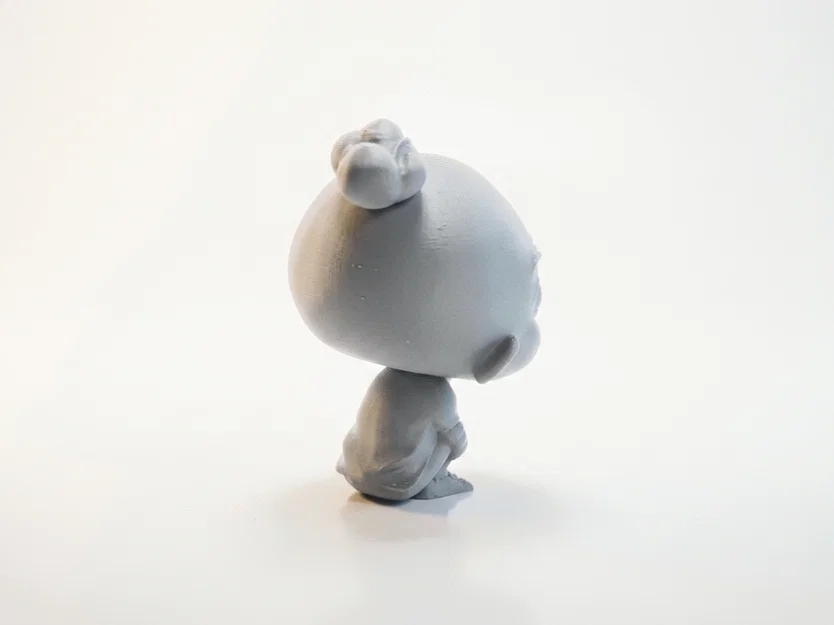 Mô hình 3D Cô bé giận dữ - Angry Face Little Girl Figurine - Image 3