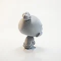 Mô hình 3D Cô bé giận dữ - Angry Face Little Girl Figurine - Thumbnail 3