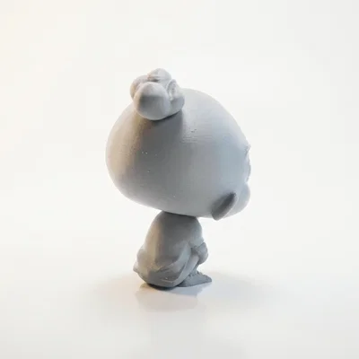 Mô hình 3D Cô bé giận dữ - Angry Face Little Girl Figurine