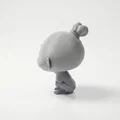Mô hình 3D Cô bé giận dữ - Angry Face Little Girl Figurine - Thumbnail 4